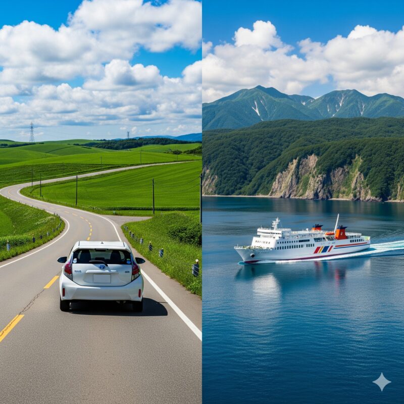 北海道旅行い行く手段をフェリーとマイカーで比較